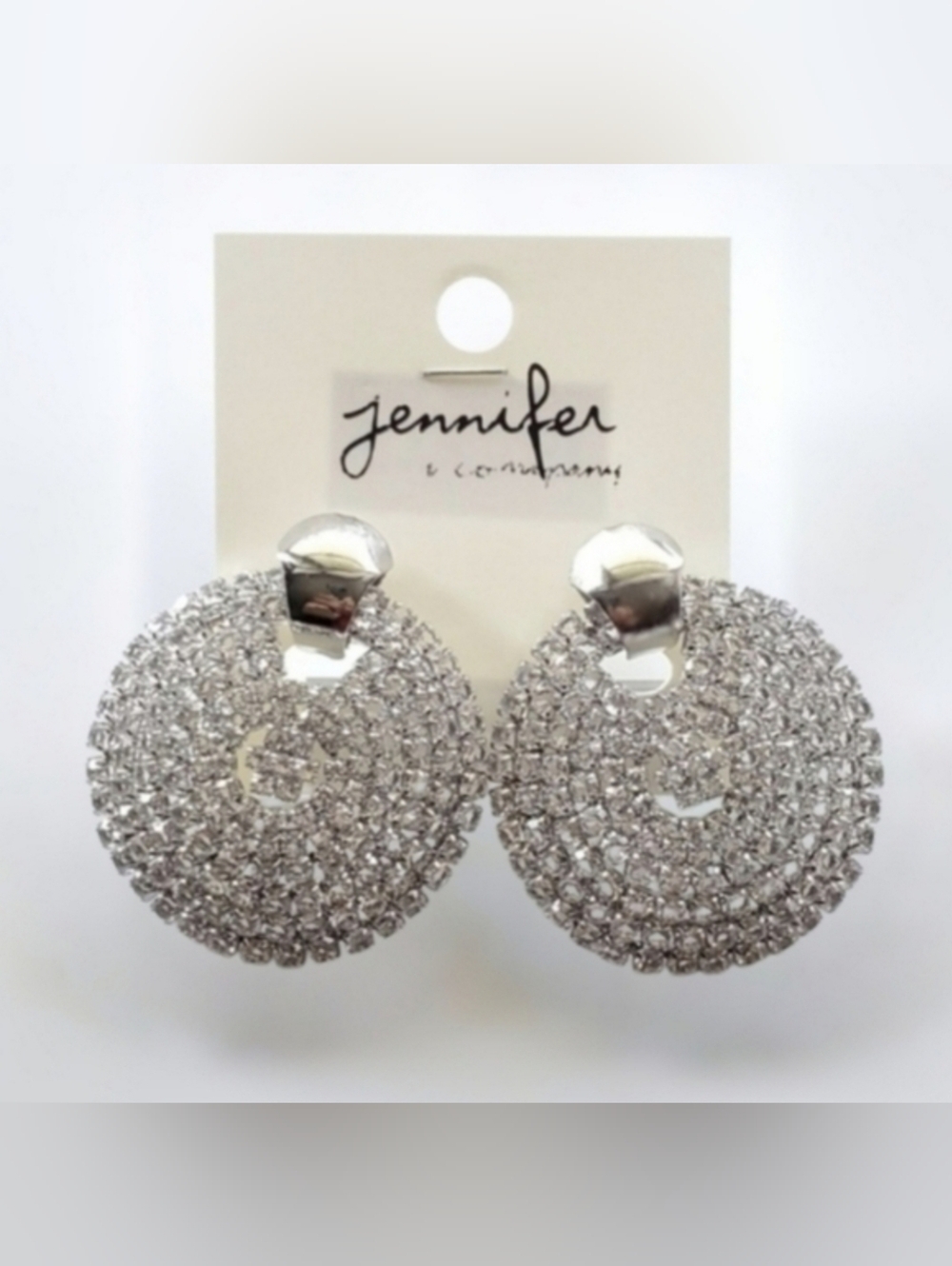Art Deco Vintage Inspired Rhinestone Door Knocker Earrings